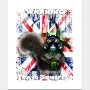 Union Jack Toxic Squirrel Posters and Art